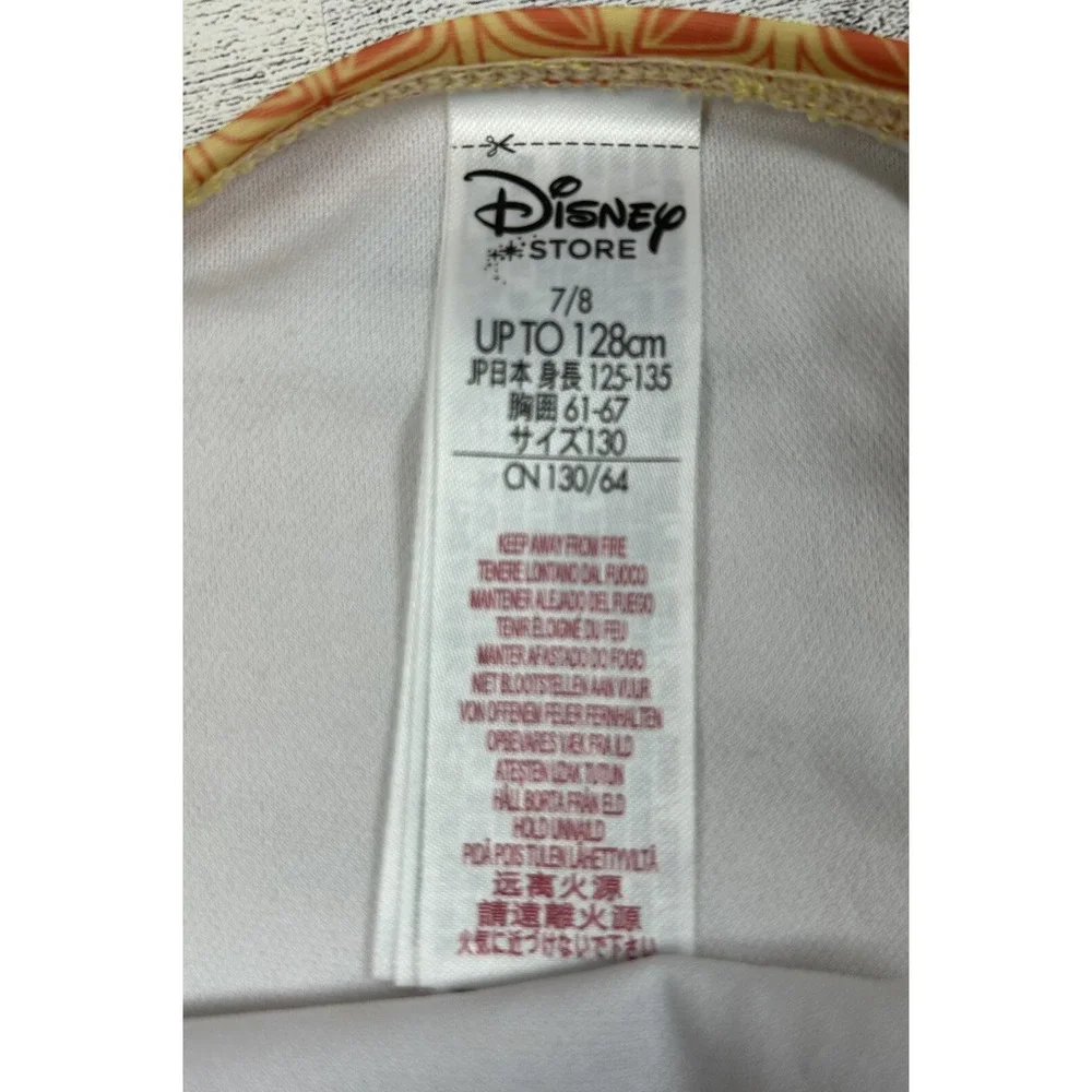 Girls Disney Swimsuit Princess Moana One‎ Piece  Swimwear Size 7/8 Flower